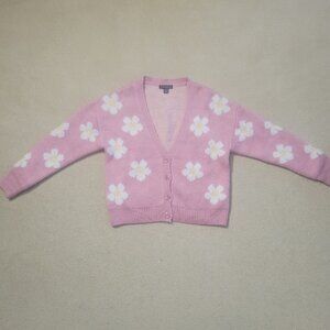 Primark Women's Pink Daisy Cardigan, Size Small